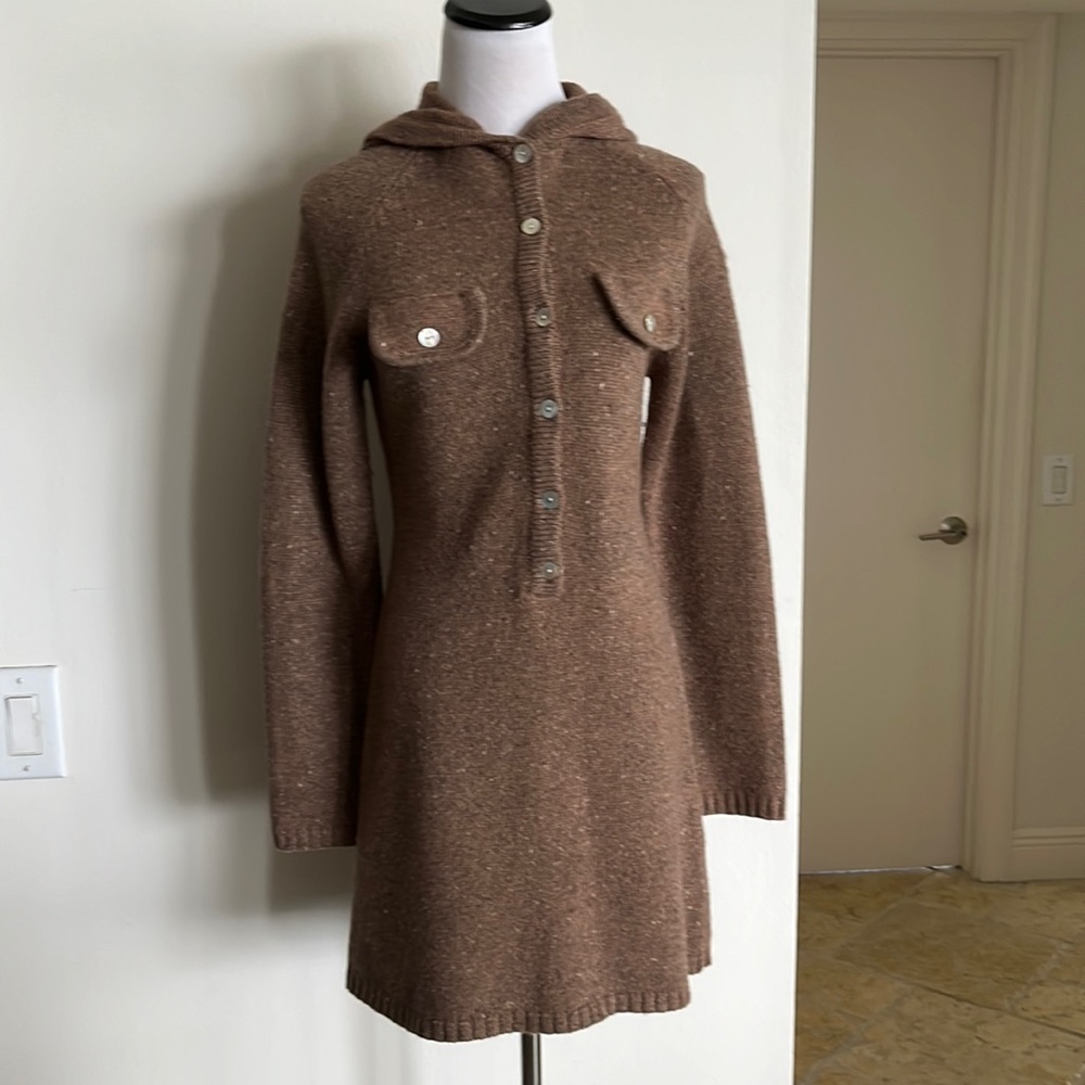 Woman’s dress nafnaf size 2 medium long sleeve brown